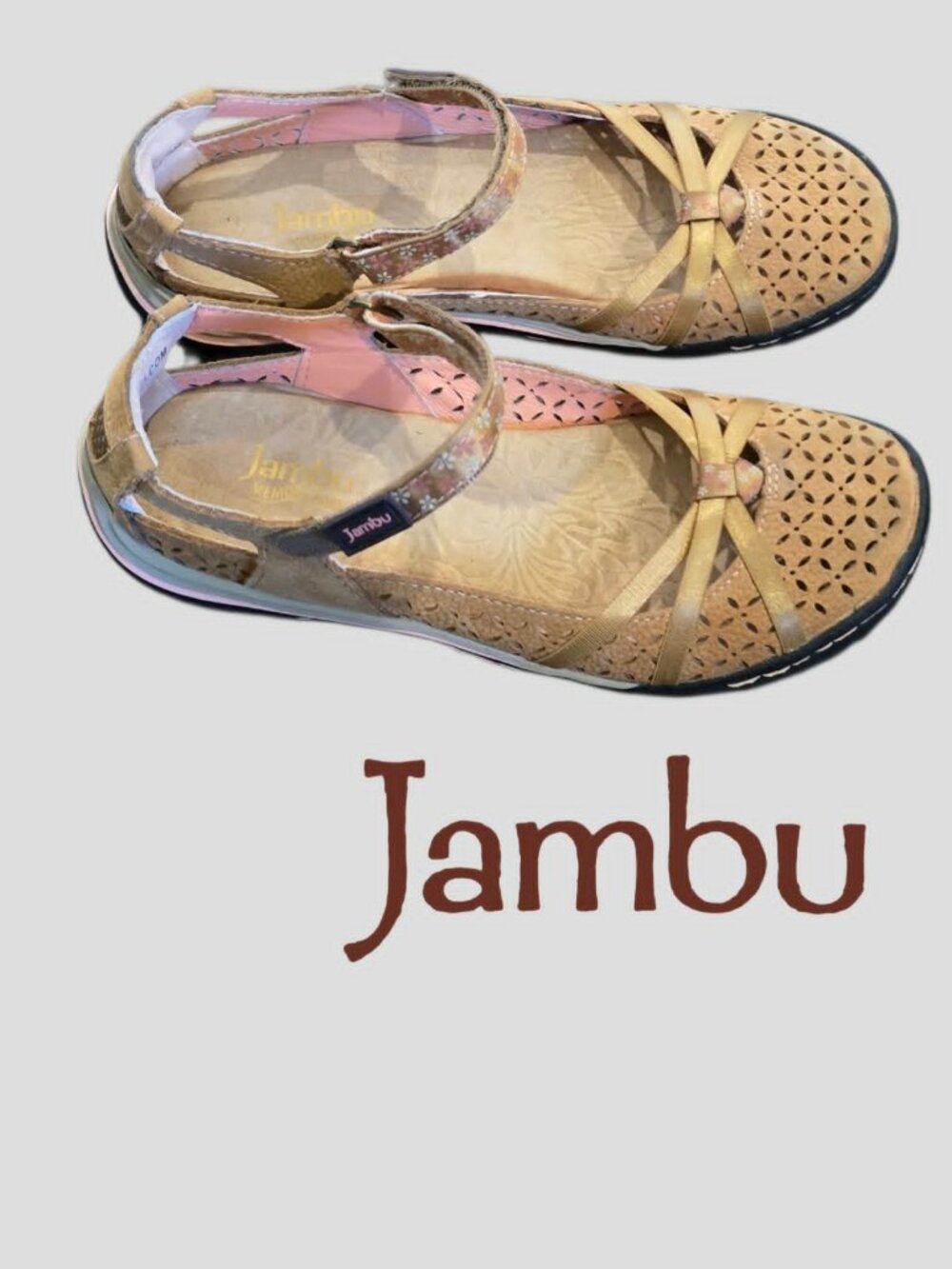 Jambu Leather  Cherry Blossom Mary Jane Casual Flats Shoes Womens 6.5 M